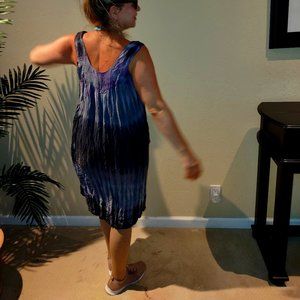 Indian Grey Cotton Midi-Mini Dress